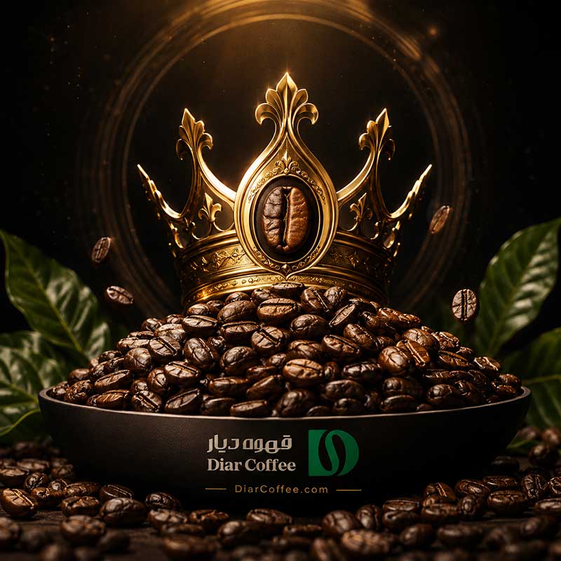 خرید دان قهوه روبوستا ویتنام کافئین سلطنتی از قهوه دیار ☕